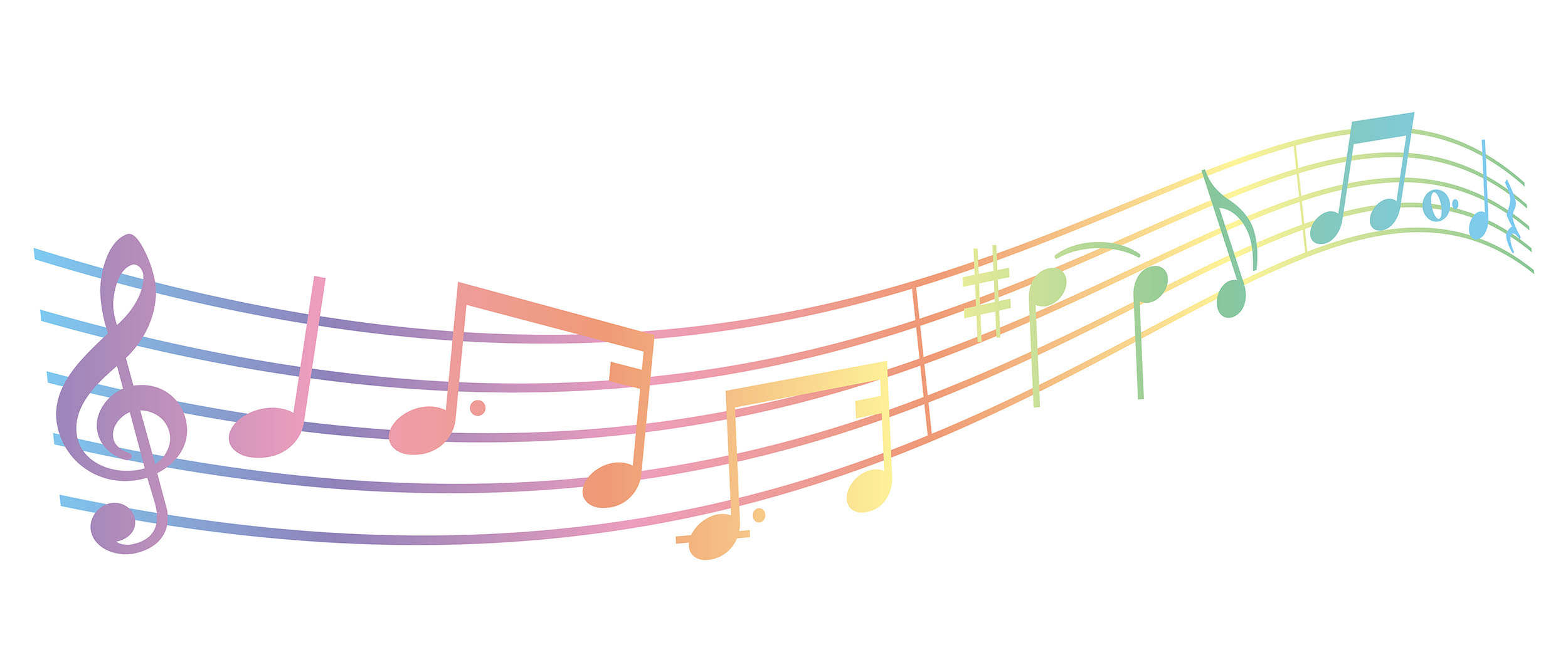 colorful music notes